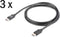 Digitus USB-kabel USB 2.0 USB-C stekker, USB-C stekker 1.00 m Zwart Afgeschermd AK-880908-010-S