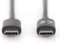 Digitus USB-kabel USB 2.0 USB-C stekker, USB-C stekker 1.00 m Zwart Afgeschermd AK-880908-010-S