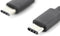 Digitus USB-kabel USB 2.0 USB-C stekker, USB-C stekker 1.00 m Zwart Afgeschermd AK-300155-010-S