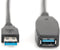 Digitus USB-kabel USB 3.2 Gen1 (USB 3.0 / USB 3.1 Gen1) USB-A stekker, USB-A bus 15.00 m Zwart Afgeschermd, Afgeschermd
