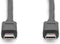 Digitus USB-kabel USB 3.2 Gen1 (USB 3.0 / USB 3.1 Gen1) USB-C stekker, USB-C stekker 1.00 m Zwart Afgeschermd (dubbel)