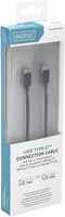 Digitus USB-kabel USB 3.2 Gen1 (USB 3.0 / USB 3.1 Gen1) USB-C stekker, USB-C stekker 1.00 m Zwart Rond, Stekker past op