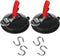 ProPlus - 2 - st - Zuignapbevestigingen - met - ringen - en - 4 - S-haken