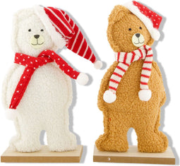 Dijk natural collections - Figurine teddybear fabric / ply wood 2...