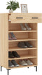 vidaXL - Schoenenkast - 60x35x105 - cm - bewerkt - hout - sonoma - eikenkleurig