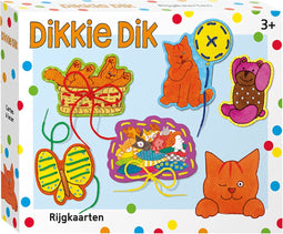 Dikkie Dik rijgkaarten - educatief speelgoed - peuter kleuter - Bambolino Toys
