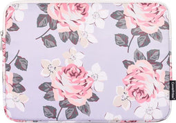 Laptophoes 13 Inch GV – Geschikt voor o.a Macbook Pro 13 Inch 2009-2012 / Pro 14 inch 2021 / Macbook Air 2008-2017 – Laptop Sleeve – Witte Roos