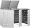vidaXL - Containerberging - driedubbel - 240 - L - roestvrij - staal
