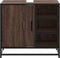 vidaXL - Wastafelkast - 65x33x60 - cm - bewerkt - hout - bruin - eikenkleur