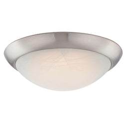 Dimbare LED Flush Mount Plafondlamp Nikkel