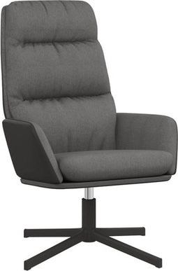 vidaXL Relaxstoel stof lichtgrijs