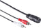DIN 5-pins (v) - Tulp stereo 2RCA (m) audio adapter (afspelen) / zwart - 0,20 meter