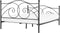DINARD - Tweepersoonsbed - Zwart - 140 x 200 cm - Metaal