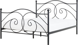 DINARD - Tweepersoonsbed - Zwart - 160 x 200 cm - Metaal