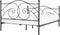 DINARD - Tweepersoonsbed - Zwart - 160 x 200 cm - Metaal