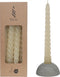 Diner Kaarsen - Set 4 gedraaide kaarsen - twist - paraffine - 19 cm - vanille/creme - candles