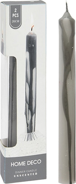 Dinerkaars Grijs 2st. - 20 cm
