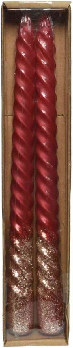 Dinerkaars l30cm swirl mtl/k.rd 2st