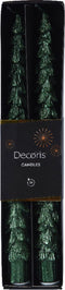 Dinerkaars wax d2.2h25 cm dengroen 2st kerst