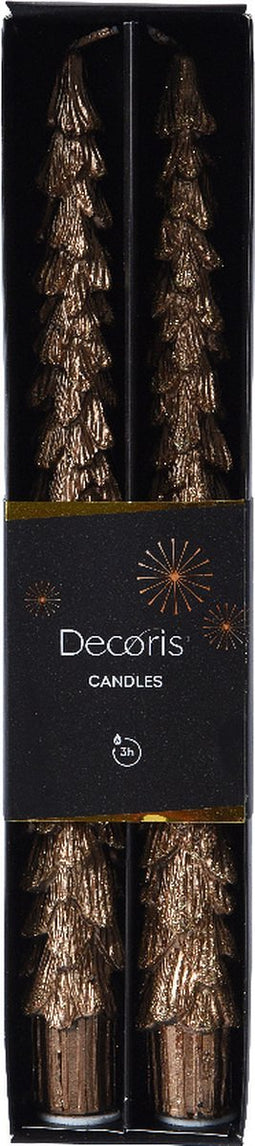 Dinerkaars wax d2.2h25 cm gember 2st kerst
