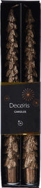 Dinerkaars wax d2.2h25 cm gember 2st kerst