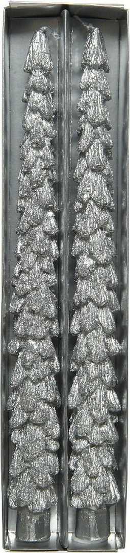 Dinerkaars wax d4h27cm zilver 2st