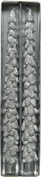 Dinerkaars wax d4h27cm zilver 2st