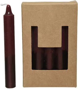 Dinerkaarsen Wax Dipped Metallic - Mahonie