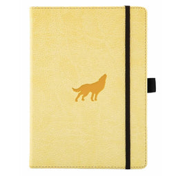 Dingbats* Notitieboek A5+ Wildlife Cream Wolf - Gelinieerd