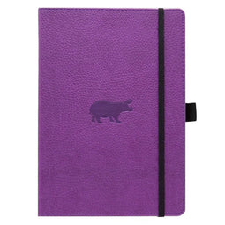 Dingbats* Notitieboek A5+ Wildlife Purple Hippo - Gelinieerd