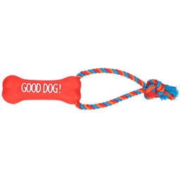 DINGO rope with blue bone - dog toy - 13 cm