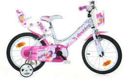 Dino Fairy - Kinderfiets 16 Inch - Roze Meisjesfiets - Met Zijwieltjes - Geschikt van 4 tot 6 Jaar - 103-118 cm