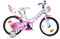 Dino Fairy - Kinderfiets 16 Inch - Roze Meisjesfiets - Met Zijwieltjes - Geschikt van 4 tot 6 Jaar - 103-118 cm