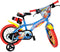 Dino Superman - Kinderfiets 16 Inch - van 4-6 Jaar - met Zijwieltjes - Jongensfiets Blauw