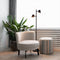 Atmooz - Vloerlamp Kisoro - Staande Lamp - Stalamp - Woonkamer - Zwarte Buitenkant - Gouden Binnenkant - Hoogte 144cm - Metaal