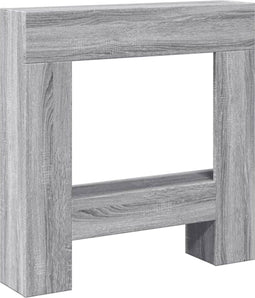 vidaXL - Haardombouw - 81x18x82 - cm - bewerkt - hout - grijs - sonoma - eikenkleur