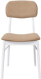 vidaXL - Eetkamerstoelen - met - kussens - 2 - st - massief - hout - rubber - wit