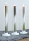 Dip Dye Candles Set 3 st. Olive/Mint