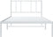vidaXL - Bedframe - met - hoofdbord - metaal - wit - 107x203 - cm