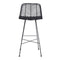 Pole to Pole - Fish Bone Bar Chair - Synthetic Rattan -Matt Black