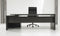 Directiebureau model hoekbureau Chief 230x172cm links Halifax Eiken met glazen topblad
