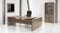 Directiebureau model hoekbureau Chief 230x172cm rechts Robson Eiken met glazen topblad