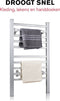 Dirt Devil Elektrische Handdoekradiator - Handdoekrek Badkamer - Wanddroogrek of als Handdoekenrek Vrijstaand - Verwarmd Droogrek IP22 Drupdicht - Wasdroogrek 10 Stangen - Wasrek - Aluminium