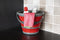 Dirt Devil Opvouwbare Emmer - 10 Liter - 32 x 25,5/ 5,5 CM - Bespaar Opbergruimte - Perfect voor Schoonmaken en Kamperen - Rood