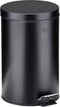 Dirt Devil Pedaalemmer 12 Liter - Afvalemmer Soft Close Mechanisme - Prullenbak met Verwijderbare Binnenbak - voor Badkamer - 27.2 x 25.5 x 40.2 cm - RVS - Zwart