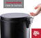 Dirt Devil Pedaalemmer 12 Liter - Afvalemmer Soft Close Mechanisme - Prullenbak met Verwijderbare Binnenbak - voor Badkamer - 27.2 x 25.5 x 40.2 cm - RVS - Zwart