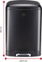 Dirt Devil Pedaalemmer 12 Liter - Prullenbak Badkamer - RVS - Zwart