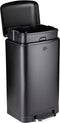 Dirt Devil Pedaalemmer 30 Liter - Afvalemmer Soft Close Mechanisme - Prullenbak met Verwijderbare Binnenbak - voor Keuken en Badkamer - 34,5 x 32,5 x 61,5 - RVS - Zwart