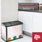 Dirt Devil Pedaalemmer 3x 15L - Prullenbak Afvalscheiding - RVS - Zilver