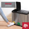 Dirt Devil Pedaalemmer 3x 15L - Prullenbak Afvalscheiding - RVS - Zilver